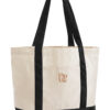 Pip & Me Heavyweight Organic Varsity Tote - Natural / Black