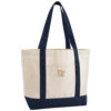 Pip & Me Heavyweight Organic Varsity Tote - Natural / Navy