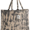 Pip & Me Tie Dye Oversized Canvas Tote Bag - Sand / Off Black