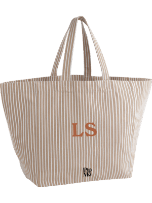 Pip & Me Striped Oversized Beach Tote Bag