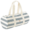 Pip & Me Striped Barrel Bag - Natural / Grey