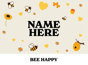 Pip & Me Heavyweight Storage Basket - BEE HAPPY