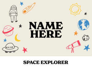 Pip & Me Heavyweight Storage Basket - SPACE EXPLORER