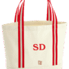 Pip & Me Premium Heavyweight Organic Boat Bag - Natural/​Classic Red