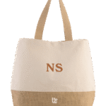 Pip & Me Canvas Jute Pastel Beach Tote - Natural