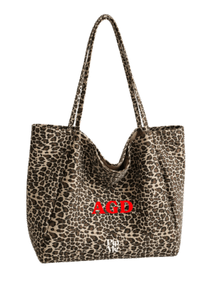 Pip & Me Canvas Midi Leopard Print Tote