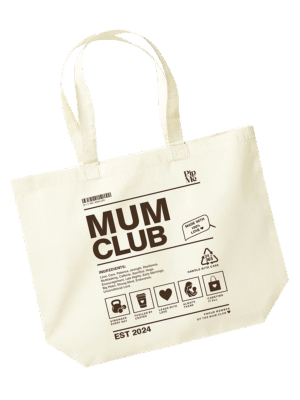 Pip & Me™ "Mum Club" Canvas Maxi Tote