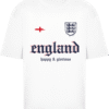 England Legacy 3 Lions Oversized Box Tee - White
