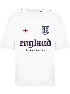 England Legacy 3 Lions Oversized Box Tee