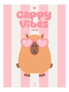 Pip & Me Capybara “Be Cappy” Organic Accessory Bag - Cappy Vibes Only
