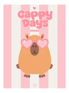 Pip & Me Capybara “Be Cappy” Organic Accessory Bag - Cappy Days Ahead