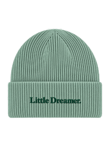 Pip & Me Organic Knit Kids Slogan Beanie - Dusty Green
