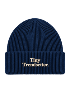 Pip & Me Organic Knit Kids Slogan Beanie - Oxford Navy