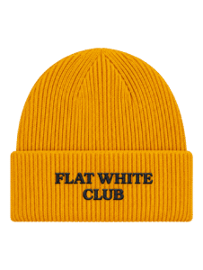 Pip & Me Deep Cuff Ribbed Slogan Beanie - Mustard