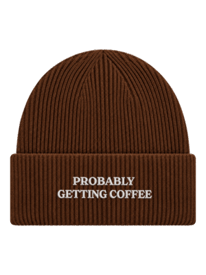 Pip & Me Deep Cuff Ribbed Slogan Beanie