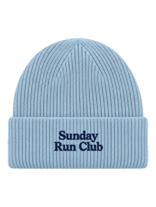 Pip & Me Deep Cuff Ribbed Slogan Beanie - Dusty Blue