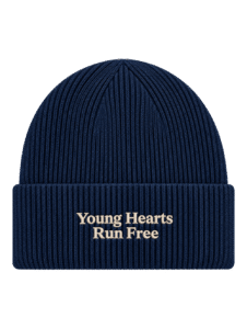 Pip & Me Deep Cuff Ribbed Slogan Beanie - French Navy